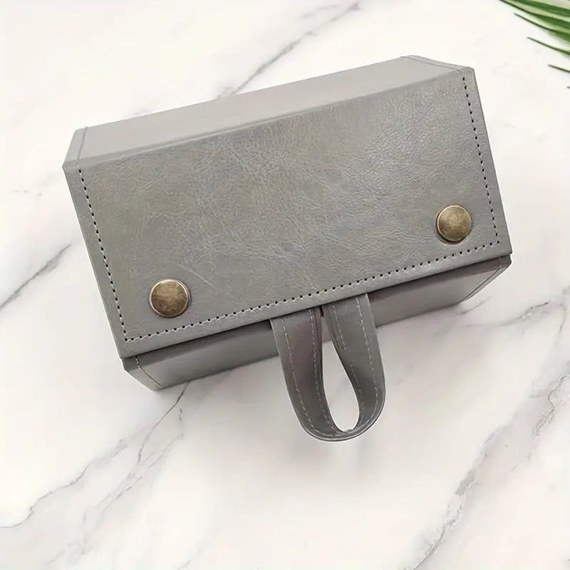 ESTUCHE ORGANIZADOR DE LENTES PLEGABLE 5 PUESTOS GRIS