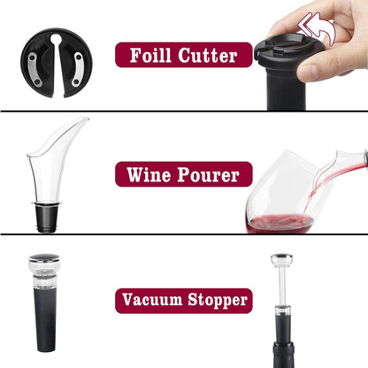 🍷🍇Kit Sacacorchos Eléctrico para Vino