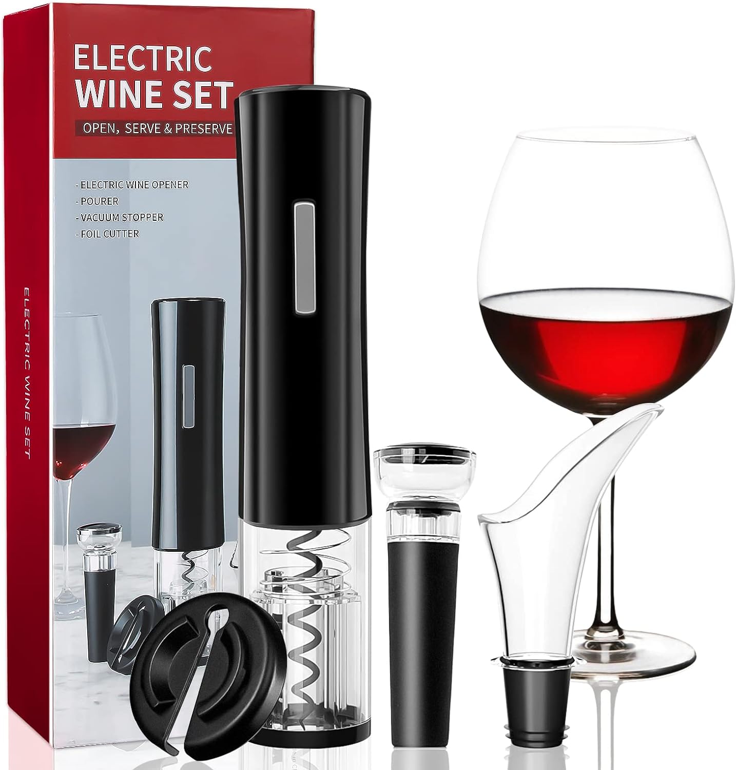 🍷🍇Kit Sacacorchos Eléctrico para Vino